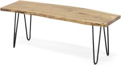 Solid Acacia Wood Nature's Edge 48" Dining Bench