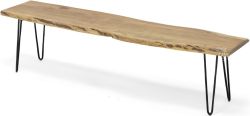 Solid Acacia Wood Nature's Edge Large Dining Bench