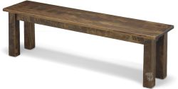 Amish Crafted Solid Rough Sawn Maple Wood Grayson 60" Bench in Bark Finish