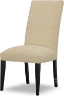 Amish Crafted Solid Brown Maple Wood Alcott Upholstered Side Chair in Ebony Finish