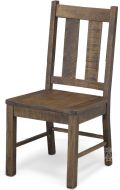 Amish Crafted Solid Rough Sawn Maple Wood Grayson Side Chair in Bark Finish