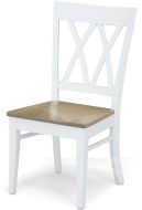 Amish Crafted Solid Maple Wood Emmett Side Chair in Sandstone & White Finish