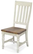 Solid Wood Belmont Side Chair in Timbered Brown & Linen Finishes
