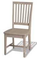 Solid Parawood Wood Essentials Mission Side Chair Set in Grey Finish