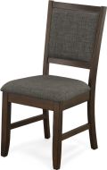 Solid Parawood Wood Chesney Side Chair with Upholstered Seat and Back