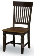 Solid Wood Hickory & Coal Finish Vista Slatback Side Chair