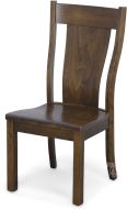 Amish Crafted Solid Rustic Cherry Wood Western Roadhouse Side Chair in Turkish Coffee Finish