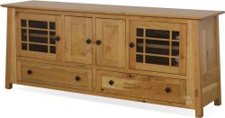 Amish Crafted Solid Rustic Cherry Wood Memphis 72" TV Console in Michaels Finish
