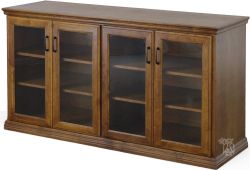 California Made Alder Wood Traditional 68" Console Cabinet in Hazelnut Finish
