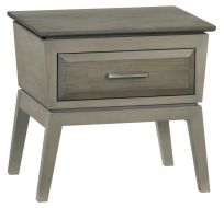 Alder Wood Ellison 1 Drawer Nightstand in Astoria Sky Finish