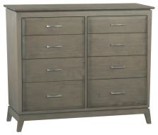 Alder Wood Ellison 8 Drawer Dresser in Astoria Sky Finish