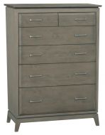 Alder Wood Ellison 6 Drawer Chest in Astoria Sky Finish