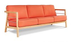 Solid Teak Wood Outdoor Deep Seating Aalto Sofa with Sunbrella