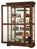 Kane Display Curio Cabinet with Sliding Door in Cherry Bordeaux Finish