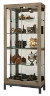 Quinn V Curio Display Cabinet in Aged Gray Finish