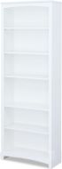 Solid Alder Wood Shaker Bookcase 30" x 84" in Snow White Finish Flush Cut