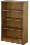 California Made Alder Wood Newport Bookcase in Hazelnut Finish  30"w x 48"h