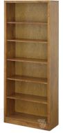 California Made Alder Wood Newport Bookcase in Hazelnut Finish  30"w x 72"h