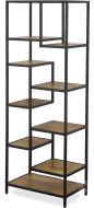 Solid Mango Wood & Iron Delancy Offset Bookcase