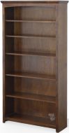 California Made Alder Wood Shaker Bookcase 72"h in Mocha Finish