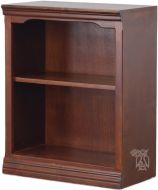 California Made Alder Wood Traditional Bookcase 24"w x 30"h Flush Cut Sides Antique Cherry Finish