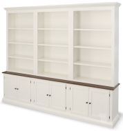 California Made Maple Wood Classic 6 Piece Bookcase Console & Hutch Wall Unit