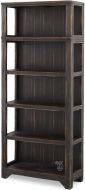 Solid Rustic Pine Wood Reed's Farm Bookcase in Weathered Black Finish