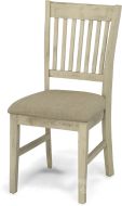 Solid Acacia Wood Rustic Shores Desk Chair in Scrimshaw Cream