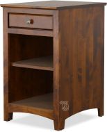 Solid Alder Wood Shaker Modular 1 Drawer Storage Cabinet in Vintage Cherry Finish