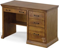 California Made Alder Wood Traditional Compact Desk in Hazelnut Finish