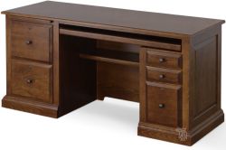 California Made Solid Beech Wood Classic Style Desk In Deer Creek Finish