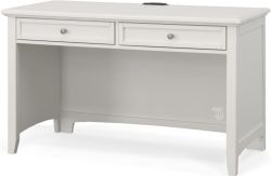 Poplar Wood Bonanza Two Drawer Desk in White