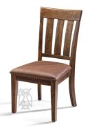 Acacia Wood Cannon Valley Slatback Upholstered Side Chair