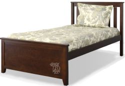 Solid Wood Framed Dublin Twin Bed in Espresso
