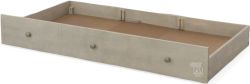 Solid Wood Framed Twin Trundle Bed in Stone
