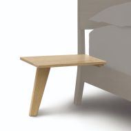 Solid Oak Wood Linn Shelf Nightstand Bright Oak Finish