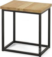 Solid Acacia Wood Ames Chairside End Table in Natural Finish