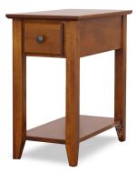 Solid Alder Wood Shaker Chairside End Table with Drawer in Antique Cherry Finish