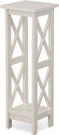 Solid Parawood Wood 36"h Accent Side Table in Pure White