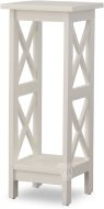Solid Parawood Wood 30"h Accent Side Table in Pure White