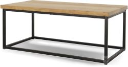Solid Acacia Wood Ames Coffee Table in Natural Finish
