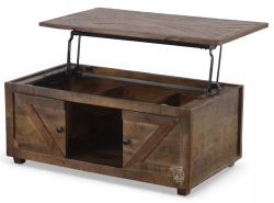 Solid Distressed Mango Wood Gunnison Lift Top Coffee Table