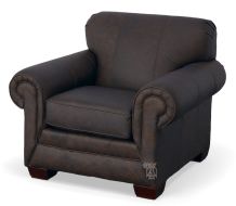 American Made Monroe Genuine Prime Leather Side Chair in Cheyenne Slicker