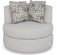 American Made Ellis Swivel Chair in Powers Flax Fabric