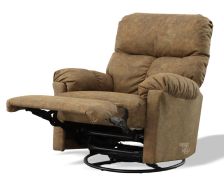 American Made Manual Swivel Glider Recliner in Russet Fabric