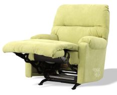American Made Cannes Manual Rocker Recliner in Leaf Fabric