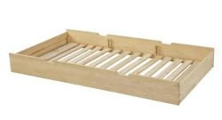 Solid Wood Framed Trundle Bed in Natural Finish