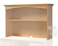 Maple/Birch Wood 51" Study Desk Hutch in Natural Finish
