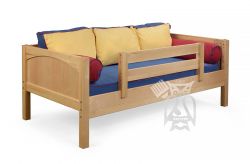 Solid Wood Framed Yeah Twin Toddler Bed to Day Bed in Natural Finish