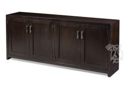 California Made Alder Wood Pacific Urban 71" TV Media Console in Midnight Finish